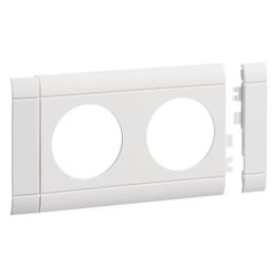 hager Blende Doppelsteckdose zu Oberteil 80 mm anreihbar halogenfrei verkehrsweiß... HAGER-GB080209016 4012740992985 (Abb. 1)