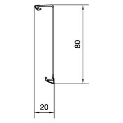 hager Sockelleistenkanal-Oberteil mit Weichlippe PVC zu SL 20x80 mm verkehrsweiß... HAGER-SL20080219016 4012740017961 (Abb. 1)