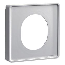 hager Blende CEE-Steckdose schnittkaschierend halogenfrei Oberteil 80mm lichtgrau... HAGER-G33747035 4012740909556 (Abb. 1)