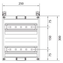 hager Bausatz, universN, 300x250mm, für Reiheneinbaugeräte waagerecht, 2x12 PLE... HAGER-UC21MG 3250616370173 (Abb. 1)