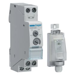 hager Dämmerungsschalter Set mit Dämmerungssensor / Aufbaufühler EEN003... HAGER-EEN100 3250617579308 (Abb. 1)