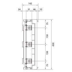 hager Baustein, univers N, 450x500mm, für Reiheneinbaugeräte waagerecht, 6x12 PLE... HAGER-UD32B1 3250616141285 (Abb. 1)