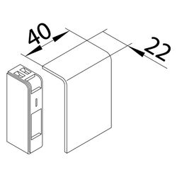 hager Endstück schnittkaschierend halogenfrei zu SL 20x55mm verkehrsweiß... HAGER-SL2005569016 4012740017589 (Abb. 1)