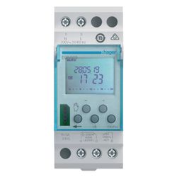 hager Wochenschaltuhr, 1 Wechsler, 16A, 2 PLE, digitale Schaltuhr für Hutschiene... HAGER-EGN103 3250618502435 (Abb. 1)