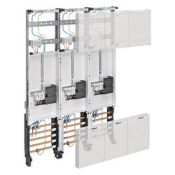 hager Komplettfeld, univers Z, 1050mm, 3 Zählerplätze, 3-feldig, mit Zählersteckklemme... HAGER-ZL33W4N 3250617624848 (Abb. 1)