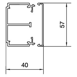 hager Leitungsführungskanal mit Trennwand PVC LF 40x60 mm verkehrsweiß... HAGER-LF4006109016 4012740012126 (Abb. 1)