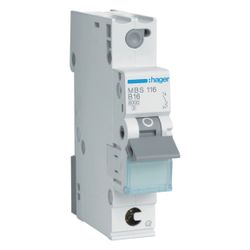 hager Leitungsschutzschalter, Sicherungsautomat, 1-polig, 6kA, B-Charakteristik, 16A... HAGER-MBS116 3250614314735 (Abb. 1)