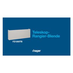 hager Teleskop-Rangierblende,universZ, Höhe 350-680mm,Tiefe 205mm, 2-feldig,RAL 9010... HAGER-FZ0550TB 3250610019597 (Abb. 1)