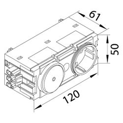 hager Steckdose u. Schalter mit Wago Steck-/Klemmtechnik C-Profil in verkehrsweiß... HAGER-GS11009016 4012740993661 (Abb. 1)