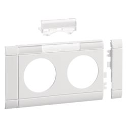 hager Blende Doppelsteckdose zu Oberteil 80mm beschriftbar anreihbar hfr verkehrswei... HAGER-GB080219016 4012740992992 (Abb. 1)