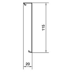 hager Sockelleistenkanal-Oberteil PVC zu SL 20x115 mm verkehrsweiß... HAGER-SL2011529016 4012740018425 (Abb. 1)