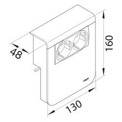 hager Geräteträger Std 2-fach vorverdrahtet Steckklemmen zu SL20x115 mm verkehrsw... HAGER-SL201159009016 4012740018500 (Abb. 1)