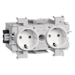 hager SCHUKO Doppelsteckdose mit Wago Steck-/Klemmtechnik Frontrastend in verkehrswei... HAGER-GS20019016 4012740993715 (Abb. 1)