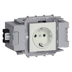 hager SCHUKO Steckdose 1fach Wago Winsta Frontrastend verkehrsweiß für Brüstungskanäl... HAGER-GS10019016 4012740987424 (Abb. 1)