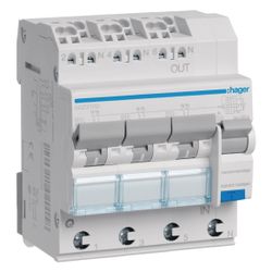 hager Fehlerstrom-Leitungsschutzschalter 3X 1P u. N 6kA B-10A 30mA Typ A QuickConnect... HAGER-ADZ310D 3250611020134 (Abb. 1)