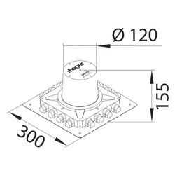 hager Schalungselement für Bodensteckdose R02 Höhe 155mm... HAGER-SER02 4012740027656 (Abb. 1)