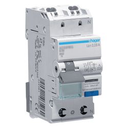 hager Fehlerstrom-Leitungsschutzschalter 1P plus N 6kA C-13A 30mA Typ A QuickConnect... HAGER-ADS963D 3250611068211 (Abb. 1)