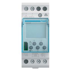 hager Wochenschaltuhr, 1 Wechsler, 16A, 2 PLE, digitale Schaltuhr für Hutschiene... HAGER-EGN103 3250618502435 (Abb. 1)