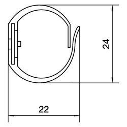 hager Verdrahtungskanal flexibel aus Polyamid halogenfrei 20 mm L 0,5m lichtgrau... HAGER-M5691 4012740104388 (Abb. 1)