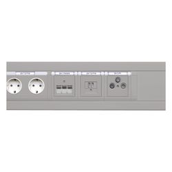 hager Rahmenblende 55 modular OT 80 halogenfrei mit Beschriftungsfeld verkehrsweiß... HAGER-GR0802A9016 4012740993227 (Abb. 1)