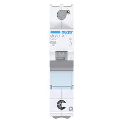hager Leitungsschutzschalter 1 polig 6kA C-Charakteristik 10A Quick Connect 1 Modul... HAGER-MCS110 3250614315169 (Abb. 1)