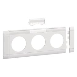 hager Blende Dreifachsteckdose Oberteil 80mm beschriftbar anreihbar hfr verkehrsweiß... HAGER-GB080319016 4012740993111 (Abb. 1)