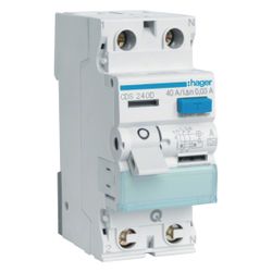 hager Fehlerstromschutzschalter, FI-Schalter 2-polig 6kA 40A 30mA Typ A QuickConnect... HAGER-CDS240D 3250611610830 (Abb. 1)