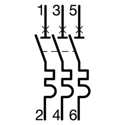 hager Leitungsschutzschalter 3 polig 25kA B-Charakteristik 6A 3 Module... HAGER-NQN306 3250614645730 (Abb. 1)