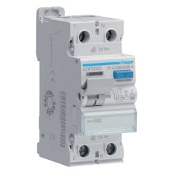 hager Fehlerstromschutzschalter 2 polig 10kA 25A 30mA Typ F... HAGER-CDF525D 3250611621577 (Abb. 1)