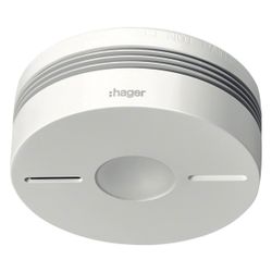 hager Funk-Rauchwarnmelder Komfort, Q zertifiziert, IR- Alarmstopp, bis 40Melder, weiß... HAGER-TG550A 3599430009662 (Abb. 1)