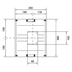 hager Baustein, universN, 300x250mm, für Leistungsschalter H3 u. P160... HAGER-UK21LH0 3250616211322 (Abb. 1)