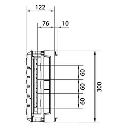 hager Baustein, univers N, 300x500mm, für 4 Trenner NH00 auf Sammelschienensystem 60mm... HAGER-UE22E4B 3250616151192 (Abb. 1)