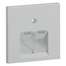 hager Zentralscheibe UAE 2-fach, für Rahmenblende 55, hfr, lichtgrau... HAGER-GZUAE2A7035 4012740983365 (Abb. 1)