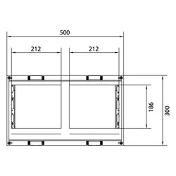 hager Baustein, univers N, 300x500mm, für 4 Trenner NH00 auf Sammelschienensystem 60mm... HAGER-UE22E4B 3250616151192 (Abb. 1)