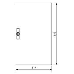 hager Tür, univers, rechts, geschlossen, RAL 9010, für Schrank IP44 950x550mm... HAGER-FZ014N 3250612776627 (Abb. 1)