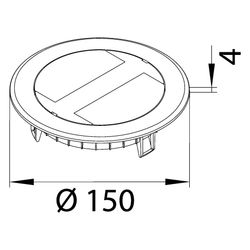 hager Bodensteckdose mit Klappdeckel aus Kunststoff schwarz, 2-fach Schuko-Steckdose... HAGER-BSR02D03 4012740028677 (Abb. 1)