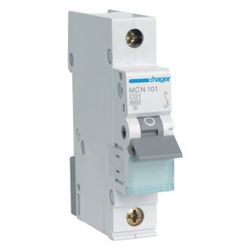 hager Leitungsschutzschalter 1 polig 6kA C-Charakteristik 1A 1 Modul... HAGER-MCN101 3250614311086 (Abb. 1)