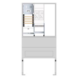 hager Zähleranschlusssäule 207, univers Z, 2 ZP, eHZ, 5-polig, Leerfeld, Basis, APZ... HAGER-ZAS207BE25A 3250611073680 (Abb. 1)