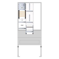 hager Zähleranschlusssäule 207, universZ, 2 ZP, 3Punkt, 5-pol, Leerfeld, Basis, APZ... HAGER-ZAS207BD25A 3250611073628 (Abb. 1)