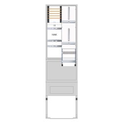 hager Zähleranschlusssäule 205, universZ, 2 Zählerplätze, 3-Punkt, 5-polig, Basis... HAGER-ZAS205BD25 3250611073307 (Abb. 1)