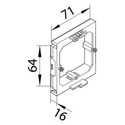 hager Geräteeinbaudose 1-fach Datentechnik für BR Frontrastend für Schalterprogramme... HAGER-G2870 4012740220033 (Abb. 1)