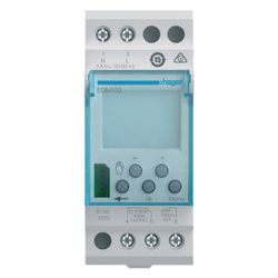 hager Wochenschaltuhr, 1 Wechsler, 16A, 2 PLE, digitale Schaltuhr für Hutschiene... HAGER-EGN103 3250618502435 (Abb. 1)