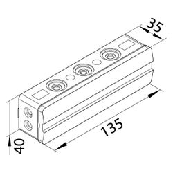 hager Klemmdose Leitungseinführungen 2xstirnseitig 3xoben/unten aus PP 135x35x40 mm... HAGER-L5111 4012740828901 (Abb. 1)