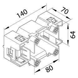 hager Geräteeinbaudose / Gerätedose für BR C-Profil für CEE Steckdosen 60/70mm... HAGER-G2744 4012740909501 (Abb. 1)