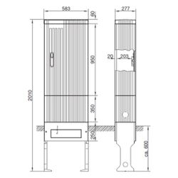 hager Zähleranschlusssäule 205, univers Z, 1 Zählerplatz, eHZ, 5-polig, Basis, APZ... HAGER-ZAS205BE15A 3250611073338 (Abb. 1)