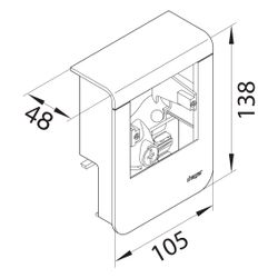 hager Geräteträger universal design für UP-Geräte mit Rahmen SL 20x80mm verkehrsw... HAGER-SL200809019016 4012740018081 (Abb. 1)