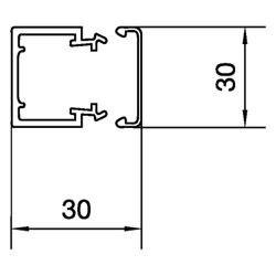 hager Leitungsführungskanal aus PVC LF 30x30 mm lichtgrau... HAGER-LF3003007035 4012740149525 (Abb. 1)