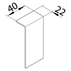 hager Schnittkaschierung halogenfrei zu Sockelleistenkanal SL 20x80mm verkehrsweiß... HAGER-SL2008079016 4012740018043 (Abb. 1)