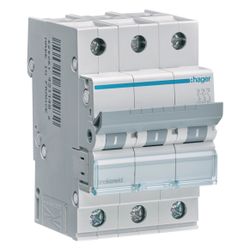 hager Leitungsschutzschalter 3 polig 6kA C-Charakteristik 6A 3 Module... HAGER-MCN306 3250614311420 (Abb. 1)