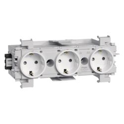 hager SCHUKO Dreifachsteckdose mit Wago Steck-/Klemmtechnik Frontrastend verkehrsweiß... HAGER-GS30019016 4012740993739 (Abb. 1)